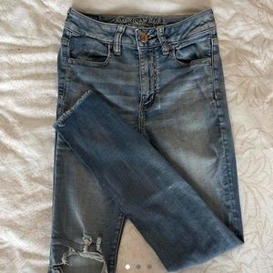 American Eagle Outfitters Super Super Stretch Ripped Jeans
